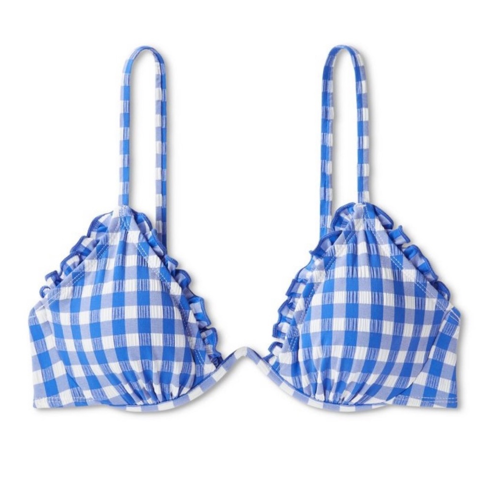 Target blue gingham bikini set